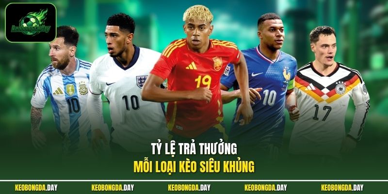 Tỷ lệ trả thưởng mỗi loại kèo siêu khủng